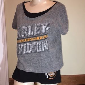 Harley Davidson layered Tee Large